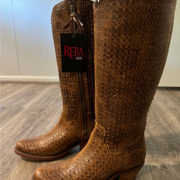 Reba by Justin Boots Brown Leather McAlester Western Boot size 8.5 B - Picture 2 of 6